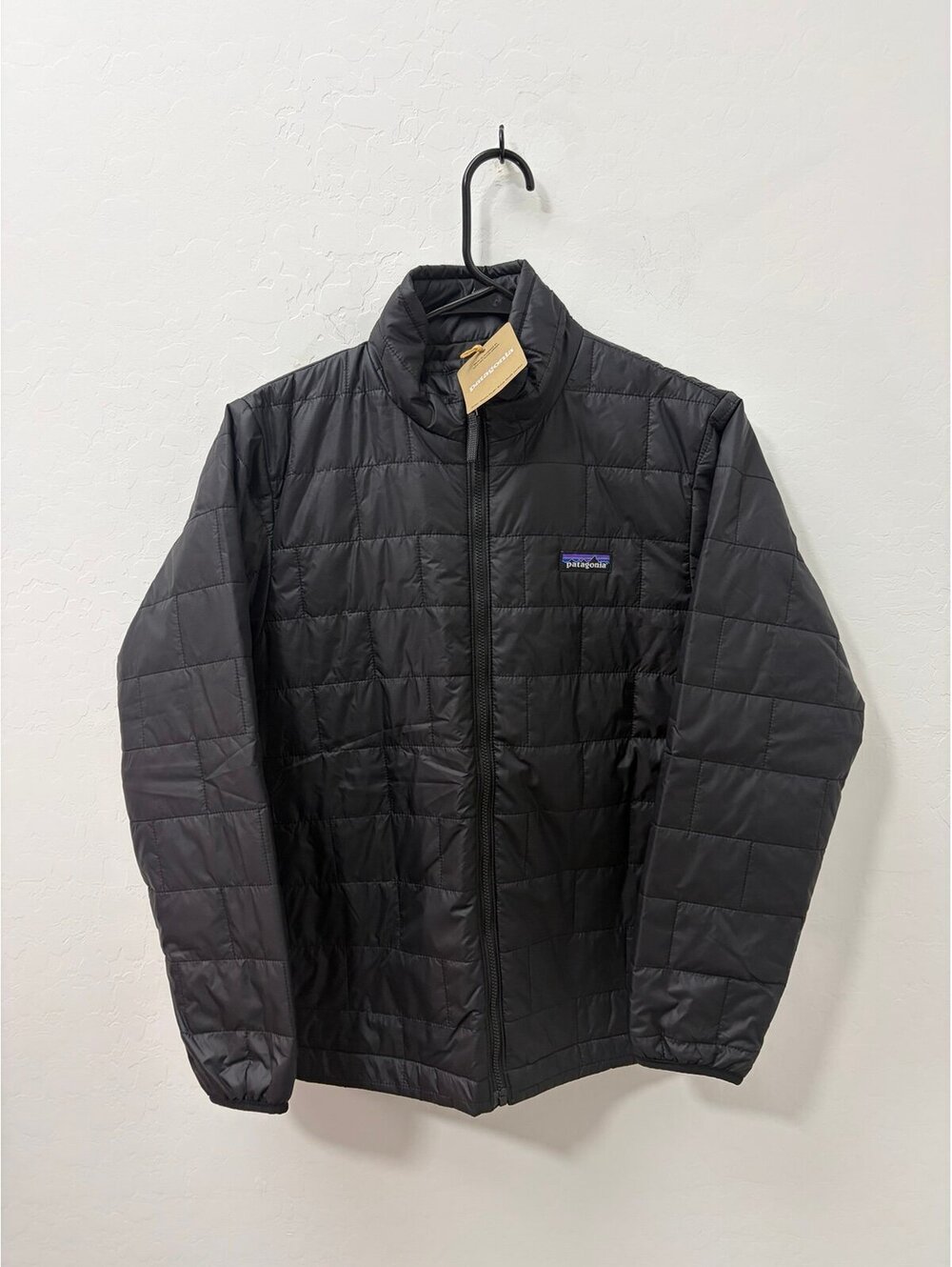 New Patagonia full zip Black Nano Puffer kids jacket - Size large